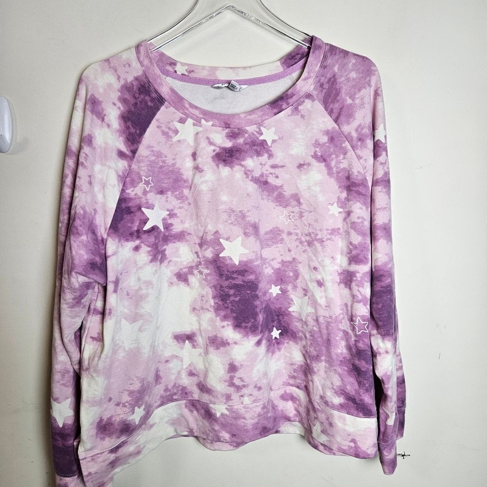 Wildfox Tie Dye Star Pink Sweatshirt XXL